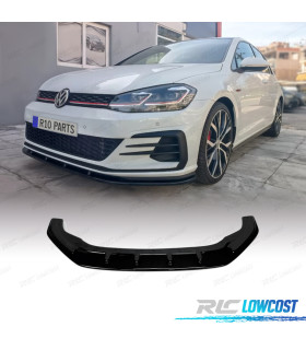 SPOILER LIP VOLKSWAGEN VW GOLF 7.5 GTI R 17-20 LOOK CS PRETO BRILHANTE