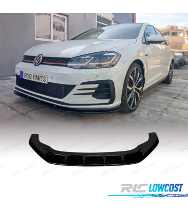 SPOILER LIP VOLKSWAGEN VW GOLF 7.5 GTI R 17-20 LOOK CS PRETO BRILHANTE