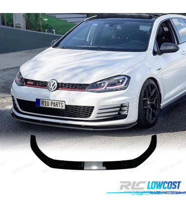 SPOILER LIP VOLKSWAGEN VW GOLF 7.5 17-20 LOOK GTI PRETO BRILHANTE