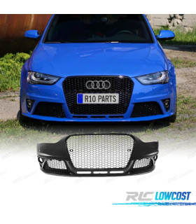 PARA-CHOQUES FRONTAL AUDI A4 B8.5 11-15 PDC SRA LOOK RS GRADE PRETA FARÓIS DE NEVOEIRO