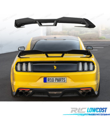 AILERON SPOILER FORD MUSTANG 15-23 LOOK DARK HORSE WICKER BILL PRETO BRILHANTE