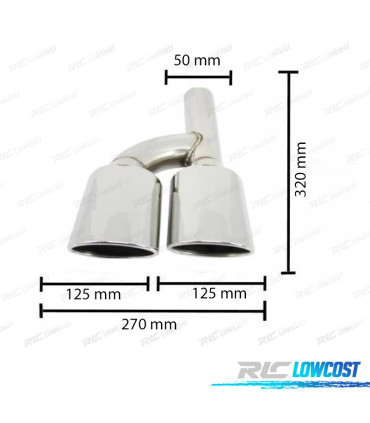 PONTEIRAS DE ESCAPE ESPECÍFICA LOOK AMG MERCEDES CLASE C W204 07-15 50X100