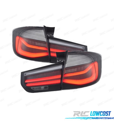 FAROLINS BMW F31 11-19 FULL LED DINÂMICO PRETO VERMELHO FUMADO