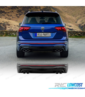 PARA-CHOQUES TRASEIRO VOLKSWAGEN TIGUAN 16-24 LOOK R CROMADO