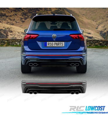 PARA-CHOQUES TRASEIRO VOLKSWAGEN TIGUAN 16-24 LOOK R CROMADO