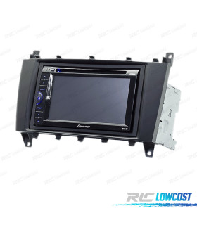 MOLDURA ADAPTADOR PRETO PARA RADIO 2-DIN PARA MERCEDES CLASE-C CLASE-CLC CLASE-CLK CLASE-G