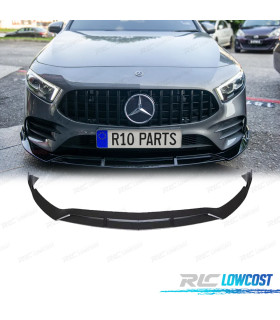 SPOILER LIP MERCEDES CLASSE A W177 18-22 LOOK BRABUS PRETO BRILHANTE