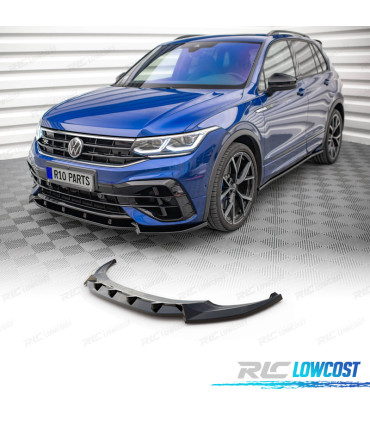 SPOILER LIP VOLKSWAGEN VW TIGUAN 16-24 LOOK R PRETO BRILHANTE