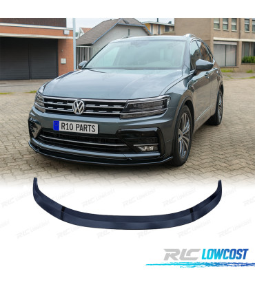 SPOILER LIP VOLKSWAGEN VW TIGUAN 16-20 LOOK R-LINE PRETO BRILHANTE