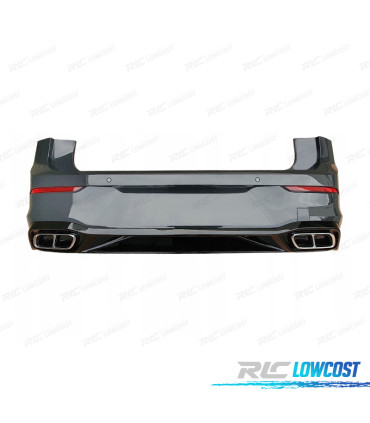 PARA-CHOQUES TRASEIRO VOLKSWAGEN VW GOLF 8 20-23 LOOK R LINE + PONTEIRAS DE ESCAPE