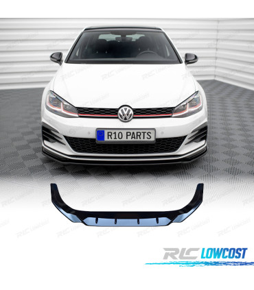 SPOILER LIP VOLKSWAGEN VW GOLF 7 7.5 12-20 LOOK CS PRETO BRILHANTE
