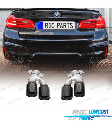 PONTEIRAS DE ESCAPE BMW G30 18-21 LOOK M5 PRETO