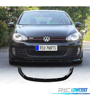 SPOILER LIP VOLKSWAGEN VW GOLF 6 GTI 08-12 PRETO BRILHANTE