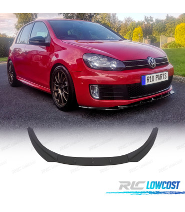 SPOILER LIP VOLKSWAGEN VW GOLF 6 GTI 08-12 PRETO