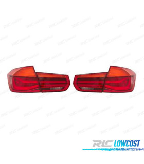 FAROLINS TRASEIROS BMW F30 11-15 BERLINA TUBE LIGHT VERMELHO ÂMBAR