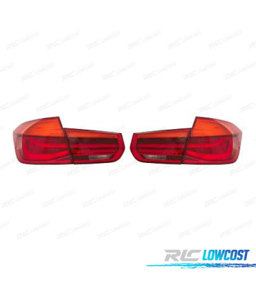 FAROLINS TRASEIROS BMW F30 11-15 BERLINA TUBE LIGHT VERMELHO ÂMBAR