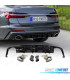 DIFUSOR TRASEIRO AUDI A6 C8 AVANT 19-21 LOOK RS6 PRETO BRILHANTE + PONTEIRAS DE ESCAPE