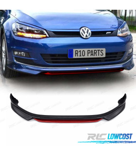SPOILER LIP FRONTAL VOLKSWAGEN VW GOLF 7.5 LOOK ABT PRETO VERMELHO