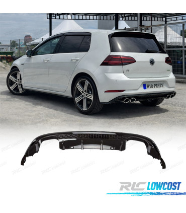 DIFUSOR VOLKSWAGEN VW GOLF 7.5 17-20 LOOK R PRETO