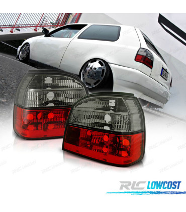 FAROLINS TRASEIROS GOLF 3 91-97 VERMELHO / ESCURECIDOS