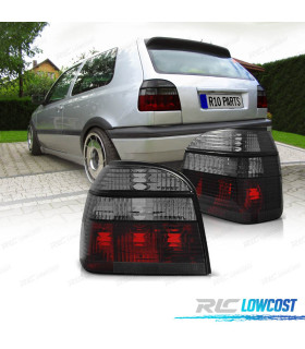 CONJUNTO FAROLINS VW GOLF 3 91-97 VERMELHO FUMADO