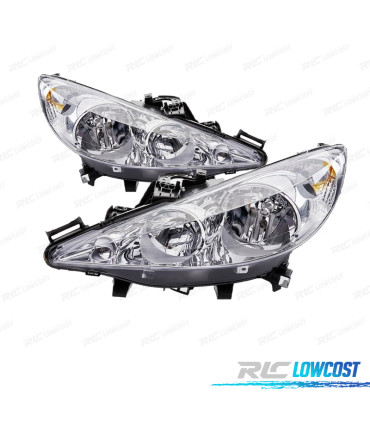 FARÓIS COM LENTE PEUGEOT 207 06-