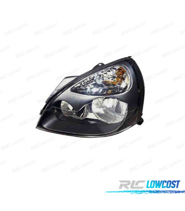 FAROL ESQ OPTICAS RENAULT CLIO II 01-05 PRETO