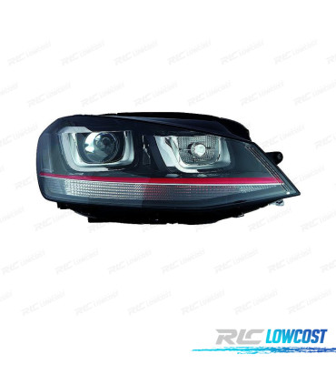 FAROL XENON VOLKSWAGEN VW GOLF VII GTI GTD 12-17 FUNDO PRETO