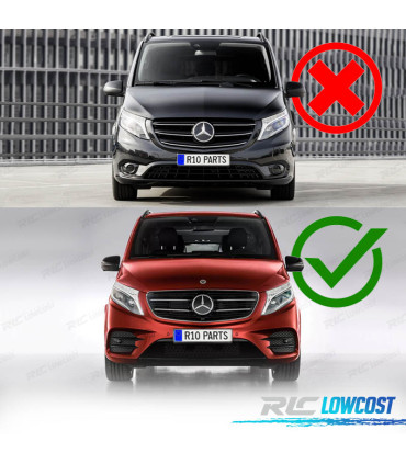 GRELHA FRONTAL MERCEDES V W447 14-19 PRETO BRILHANTE
