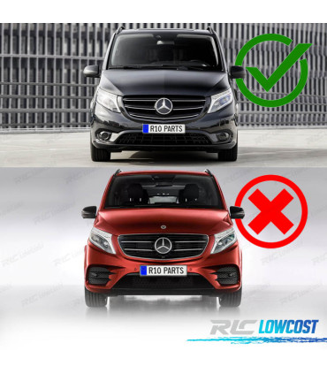 GRELHA FRONTAL MERCEDES VITO W447 14-19 PRETO BRILHANTE