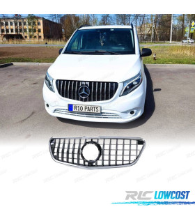 GRELHA FRONTAL MERCEDES VITO W447 14-19 PRETO CROMADO