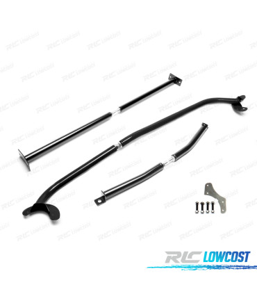 KIT BARRAS ANTI-APROXIMAÇÃO AJUSTÁVEIS VOLKSWAGEN BORA 1J 98-05 PRETO