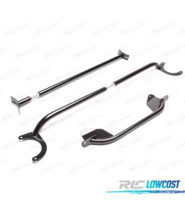 KIT BARRAS ANTI-APROXIMAÇÃO AJUSTÁVEIS VOLKSWAGEN JETTA I 74-93 PRETO