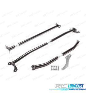 KIT BARRAS ANTI-APROXIMAÇÃO AJUSTÁVEIS VOLKSWAGEN VW POLO 6N 94-01 PRETO
