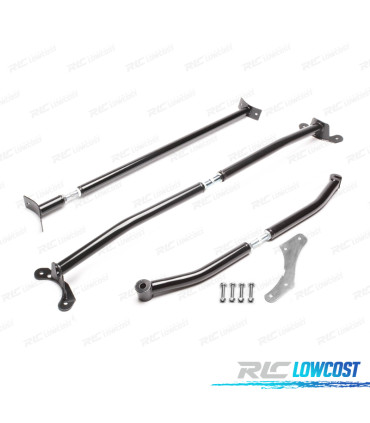 KIT BARRAS ANTI-APROXIMAÇÃO AJUSTÁVEIS VOLKSWAGEN VW POLO 6N 94-01 PRETO