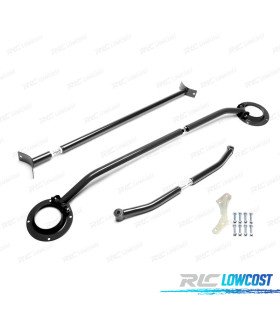 KIT BARRAS ANTI-APROXIMAÇÃO AJUSTÁVEIS VOLKSWAGEN VW VENTO 1H 1HXO 92-98 PRETO