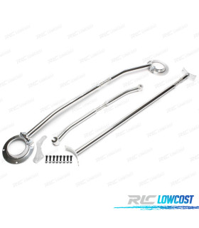 KIT BARRAS ANTI-APROXIMAÇÃO AJUSTÁVEIS VOLKSWAGEN VW JETTA II 84-91 ALUMÍNIO