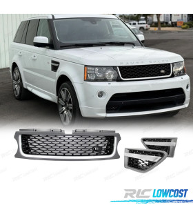 GRELHAS + ENTRADAS DE AR LATERAIS RANGE ROVER SPORT 10-13 LOOK AUTOBIOGRAPHY CINZA PRETO