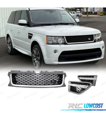 GRELHAS + ENTRADAS DE AR LATERAIS RANGE ROVER SPORT 10-13 LOOK AUTOBIOGRAPHY CINZA PRETO