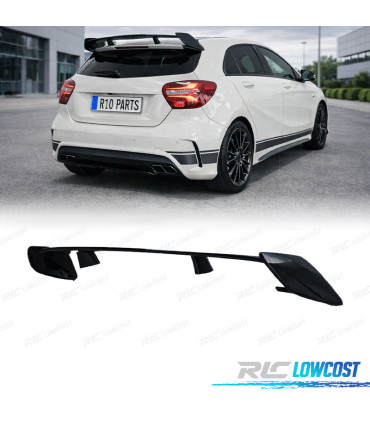 AILERÓN SPOILER MERCEDES CLASE A W176 LOOK AMG A45 PRETO BRILHANTE 12-18