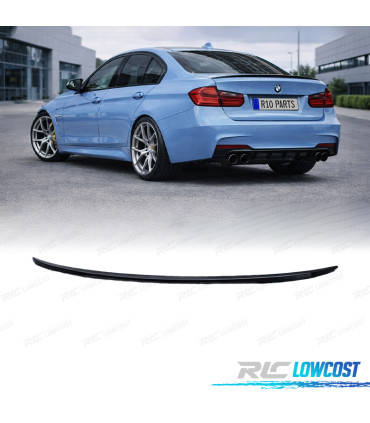AILERON LIP SPOILER TRASEIRO BMW F30 LOOK M PERFORMANCE PRETO BRILHANTE