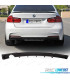 DIFUSOR TRASEIRO BMW F30 F31 LOOK M PERFORMANCE PRETO