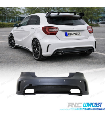 PARA-CHOQUES TRASEIRO MERCEDES CLASE A W176 12-18 LOOK AMG A45 PDC
