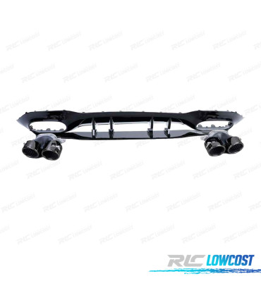 DIFUSOR MERCEDES CLASE A W177 18- A45 LOOK AMG PRETO BRILHANTE + PONTEIRAS ESCAPE