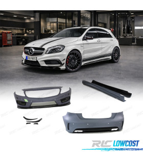 KIT CARROÇARIA MERCEDES CLASE A W176 LOOK AMG A45 PDC + LAVA-FARÓIS