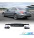 DIFUSOR MERCEDES CLASE C W205 SEDAN 18-21 LOOK AMG PRETO BRILHANTE + PONTEIRAS DE ESCAPE