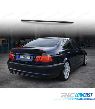 AILERON SPOILER TRASEIRO BMW E46 SEDAN 98-05 LOOK M PRETO BRILHANTE