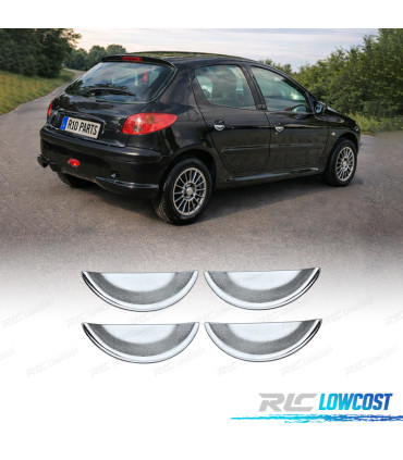 CARCAÇAS PUXADORES PORTA PEUGEOT 206 98- CROMO MATT