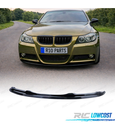 SPOILER LIP BMW E90 E91 05-08 LOOK M PRETO BRILHANTE