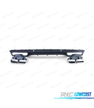 DIFUSOR MERCEDES CLASE C S205 14-18 LOOK AMG PRETO MATE + PONTEIRAS DE ESCAPE